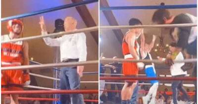 Floyd Mayweather - Manny Pacquiao - Chris Smith - Manny Pacquiao’s son falls to shock defeat in fourth amateur boxing fight - msn.com - Usa - county Smith