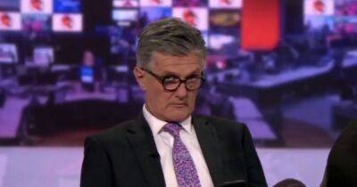 BBC news presenter caught with feet up on desk during Downing Street coverage