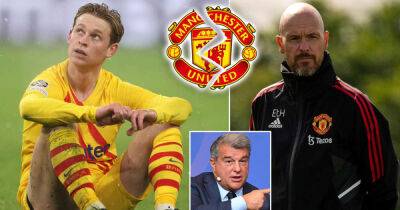 Christian Eriksen - Franck Kessie - Joan Laporta - Lisandro Martínez - United's pursuit of Frenkie de Jong HELD UP by money owed by Barcelona - msn.com - Manchester - Netherlands - Brazil - Argentina -  Sao Paulo