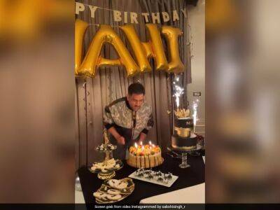 Watch: MS Dhoni Turns 41, Wife Sakshi Shares Glimpse Of Birthday Celebration