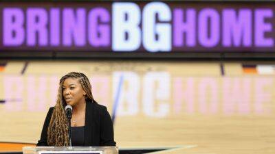 Emotional Cherelle Griner tells rally of her frustration with wife Brittney Griner's detention, vows not to rest until she is free
