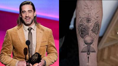 Aaron Rodgers - Mark J.Terrill - Aaron Rodgers gets first 'deep and meaningful' tattoo with astrological elements - foxnews.com - Hungary - San Francisco - state Wisconsin - county Green - county Bay