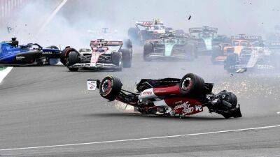 Alfa Romeo driver Zhou Guanyu feared being stuck in a burning car at British GP