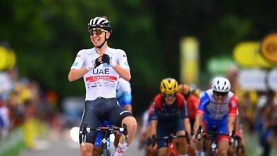 Pogacar takes yellow jersey after powering to stage six victory