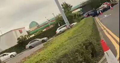 Drivers wait in half hour queues for fuel at Costco in Manchester as prices continue to soar