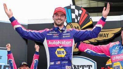 Alexander Rossi wins on Indy road course, ending 49-race winless drought in IndyCar