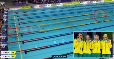 The image that shows Aussie women swimmers dominating the world