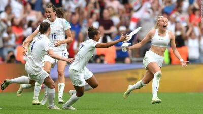 England wins its first ever major women's championship in 2-1 Euro 2022 win over Germany