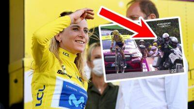 'It’s so steep!' – Camera motorbike topples over as Annemiek van Vleuten rides to Tour de France Femmes glory