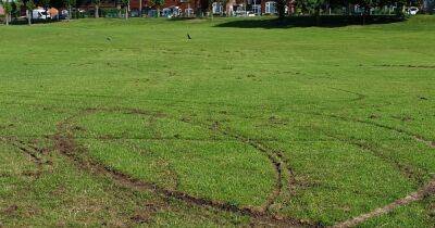 Police search for vandal driver who ripped up popular football pitch - manchestereveningnews.co.uk - Manchester - county Oldham