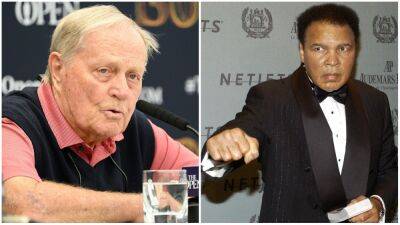 Golf icon Jack Nicklaus enjoyed some playful sparring with boxing legend Muhammad Ali