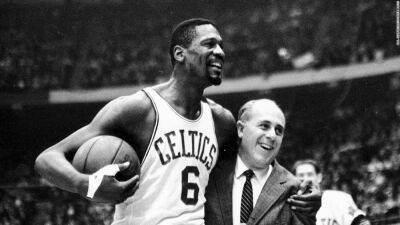 Bill Russell - Adam Silver - NBA to retire Bill Russell's No. 6 jersey throughout the league as tribute to the 11-time champion - edition.cnn.com -  Boston