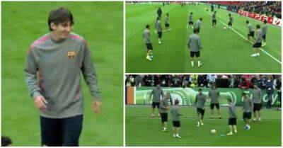 Barcelona's iconic warm-up before destroying Man Utd in 2011 CL final