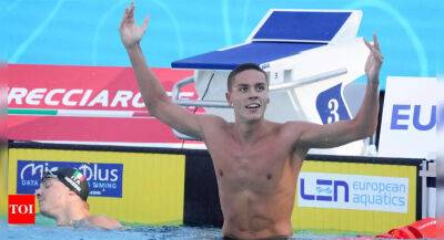 David Popovici breaks world 100m freestyle record at European Championships