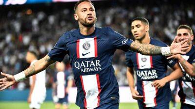 Renato Sanche - Christophe Galtier - Neymar and Kylian Mbappe on target as PSG crush Montpellier - thenationalnews.com - Brazil -  Sanche