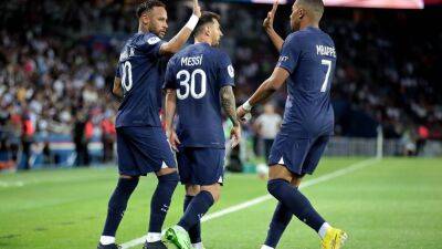 Renato Sanche - Christophe Galtier - PSG ratings v Montpellier: Neymar 8, Messi 8, Mbappe 7 - thenationalnews.com - Brazil - Japan -  Sanche