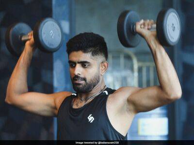 Shaheen Afridi - Asia Cup - Shaheen Shah Afridi - Scott Edwards - Asif Ali - Hasan Ali - Abdullah Shafique - Watch: Babar Azam And Co Sweat It Out At Gym Ahead Of Netherlands Series - sports.ndtv.com - Netherlands - Uae - India - Pakistan -  Rotterdam