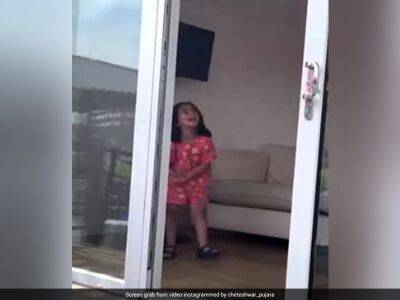 Watch: Reaction Of Cheteshwar Pujara's Daughter Goes Viral After Batter Scores Ton For Sussex