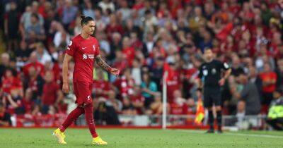 Jamie Carragher - Roberto Firmino - Darwin Núñez - Darwin Nunez suspension eliminates big Erik ten Hag worry ahead of Man United vs Liverpool FC - manchestereveningnews.co.uk - Manchester - Argentina -  Martinez -  Brighton