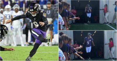 Baltimore Ravens kicker Justin Tucker splits opinion with practice antics