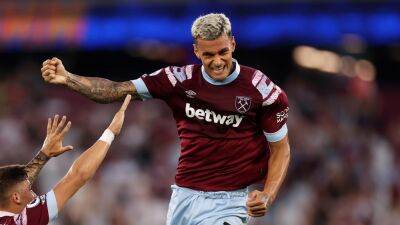 West Ham 3-1 Viborg: Gianluca Scamacca scores his first goal for the Hammers who hold a two-goal advantage