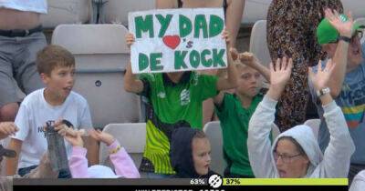 Fans in stitches at kid's rude banner in crowd at The Hundred clash