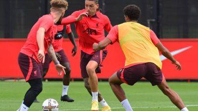 Darwin Nunez upbeat despite ban as Liverpool train for Man United clash - in pictures
