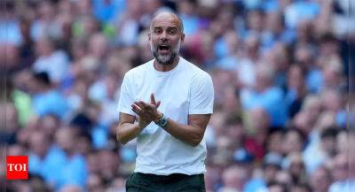 Eddie Howe - 'Just 111 points to play for': Pep Guardiola plays down Man City's strong start - timesofindia.indiatimes.com - Manchester - Spain -  Man