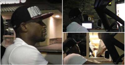 Footage of Floyd Mayweather rolling up to McDonald's right after beating Canelo is iconic