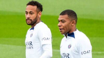 Mbappe and Neymar look pensive during PSG training after penalty drama - in pictures