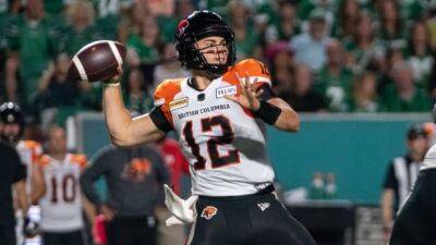 Canadian QB Rourke suffers foot injury as Lions defeat Roughriders for 5th straight win