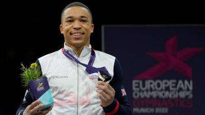 GB celebrate gymnastics men’s team gold at the European Championships