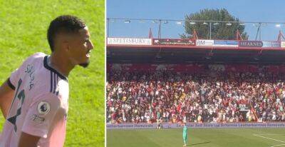 Martin Odegaard - Gabriel Jesus - Gabriel Martinelli - William Saliba - Saliba song: Arsenal fans sing class new chant for defender vs Bournemouth - givemesport.com