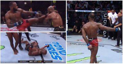 Anthony Joshua - Jake Paul - Leon Edwards - Michael Bisping - Conor Macgregor - Kamaru Usman - UFC 278: Leon Edwards dethrones Kamaru Usman with insane head kick KO - givemesport.com - Britain -  Salt Lake City