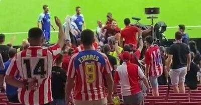 Unai Emery - Mario Hermoso - Diego Simeone - Nahuel Molina - Renan Lodi - Gerard Moreno - Atletico Madrid star held back from fight with own fans as police forced to intervene - msn.com - Spain - Madrid
