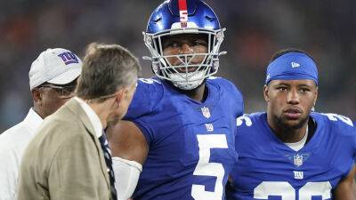 Giants' Kayvon Thibodeaux 'good' after taking block to the knee vs Bengals