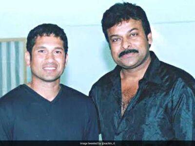 Sachin Tendulkar - Sachin Tendulkar Tweets Epic Throwback Pic As He Wishes Chiranjeevi On His Birthday - sports.ndtv.com - India