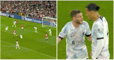 Jadon Sancho - Virgil Van-Dijk - James Milner - Man Utd vs Liverpool: Milner rages at Van Dijk after Sancho's ice-cold goal - givemesport.com - Britain - Manchester -  Sancho - Liverpool