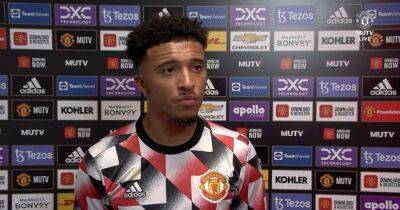 Jadon Sancho reveals what Manchester United worked on during training after Brentford defeat