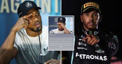 Lewis Hamilton sends message of support to Anthony Joshua