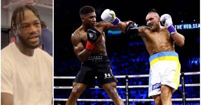 Deontay Wilder reacts to Anthony Joshua's career-defining defeat to Oleksandr Usyk