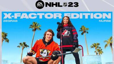 Anaheim Ducks' Trevor Zegras, Canadian women's hockey star Sarah Nurse grace NHL 23 cover - espn.com - Canada - Beijing