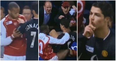Footage of a young Cristiano Ronaldo silencing Thierry Henry & Arsenal is so cold