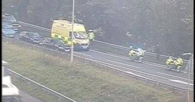 LIVE: Long M56 delays from Manchester to Creamfields as pedestrian seriously injured after collision - latest updates