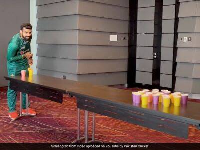 Haris Rauf - Watch: Pakistan Batters Nails Ping Pong Challenge During Asia Cup Shoot - sports.ndtv.com - Uae - India - Pakistan