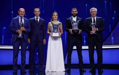 Alexia Putellas - Kevin De-Bruyne - Carlo Ancelotti - Thibaut Courtois - Beth Mead - Sarina Wiegman - Lena Oberdorf - Benzema and Putellas win UEFA player of the year prizes - beinsports.com - Manchester - France - Germany - Spain -  Istanbul