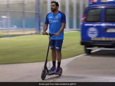 Watch: Rohit Sharma Rides On Kick Scooter After Practice