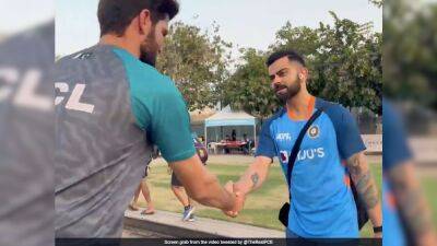 Virat Kohli - Shaheen Afridi - Babar Azam - Watch: Shaheen Afridi Tells Virat Kohli, "Dua Kar Rahe Hain Aap..." - sports.ndtv.com - Uae - India - Sri Lanka - Bangladesh - Pakistan