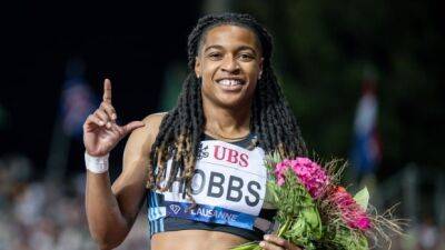 Noah Lyles - Neeraj Chopra - American Aleia Hobbs ends Jamaican dominance in women's 100m at Diamond League Lausanne - cbc.ca - Britain - Usa - Czech Republic -  Tokyo - India - Jamaica - county Smith - Jackson -  Eugene