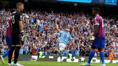 Wilfried Zaha - Kyle Walker - Vicente Guaita - Joachim Andersen - Erling Haaland bags hat-trick as City roar back against Palace - rte.ie - Manchester